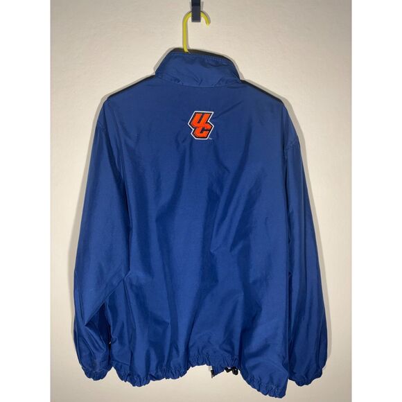 Speedo Vintage Track Jacket Blue White Utica College Embroidered Logo Size L - Picture 5 of 6